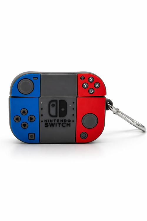 AirPods Case Cover – Nintendo Switch Inspired Silicone Design with Keychain for Gamers