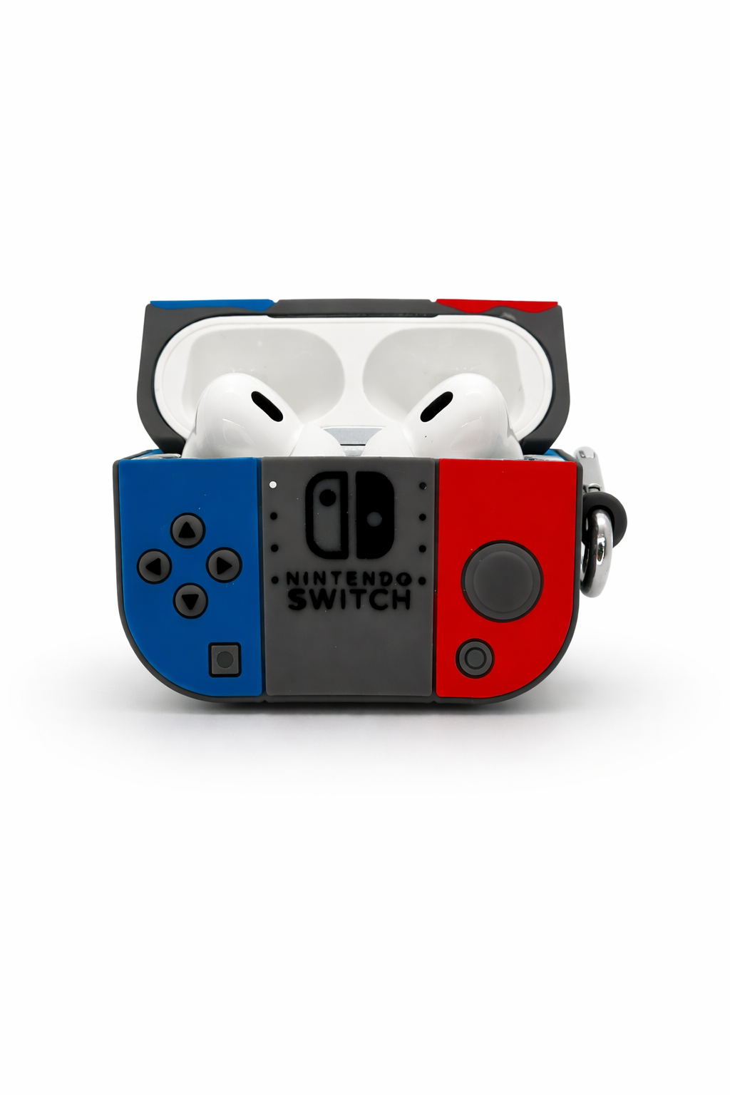 AirPods Case Cover – Nintendo Switch Inspired Silicone Design with Keychain for Gamers