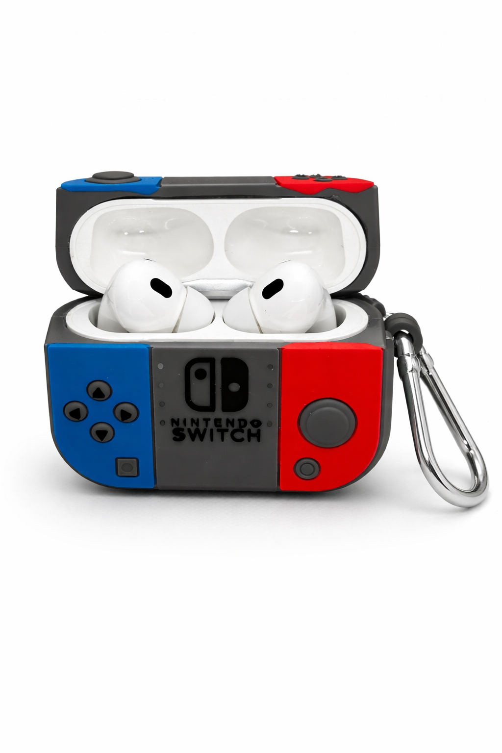AirPods Case Cover – Nintendo Switch Inspired Silicone Design with Keychain for Gamers