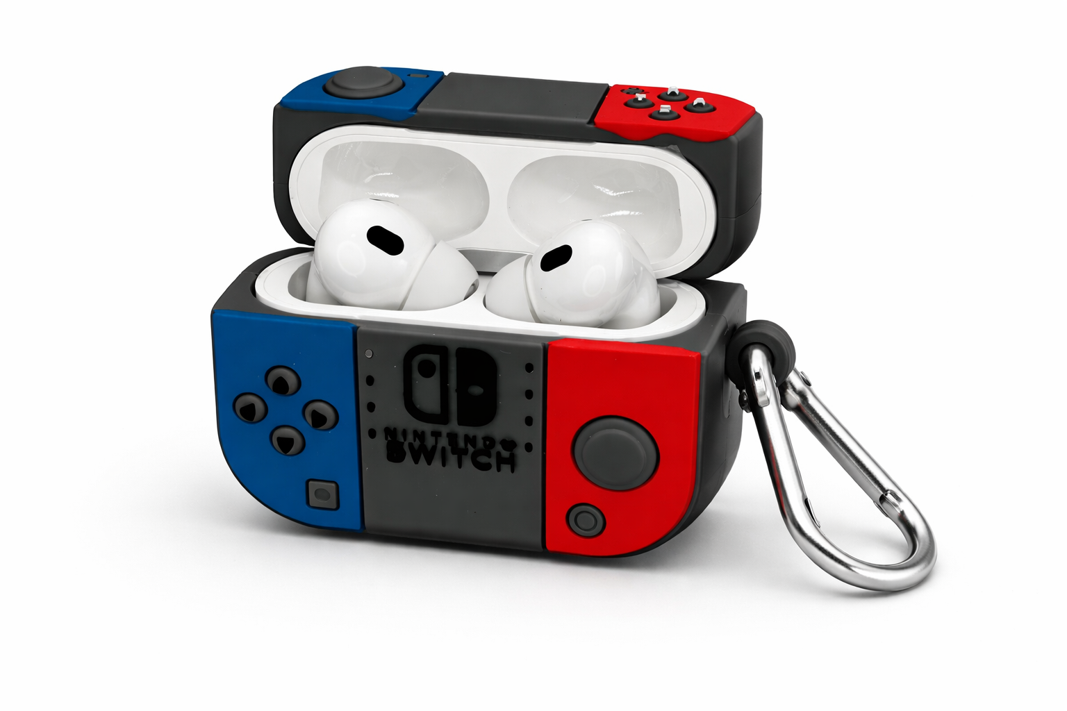 AirPods Case Cover – Nintendo Switch Inspired Silicone Design with Keychain for Gamers