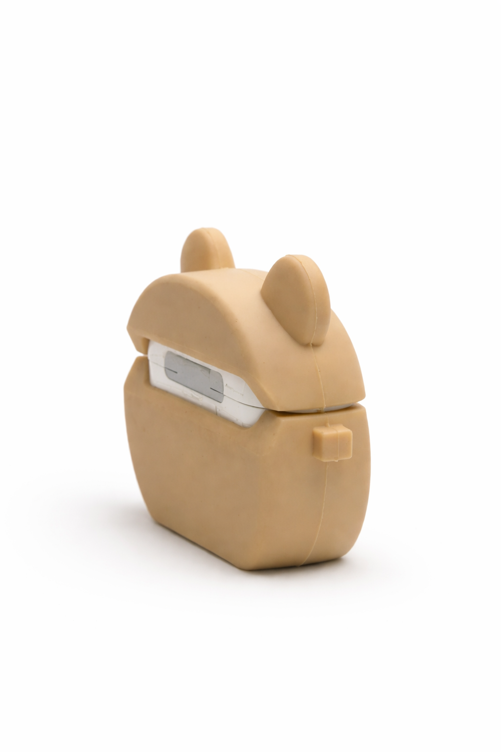 Bear-Shaped AirPods Case – Cute Silicone Cover with Keychain for Easy Carry
