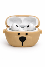 Bear-Shaped AirPods Case – Cute Silicone Cover with Keychain for Easy Carry