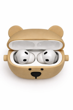 Bear-Shaped AirPods Case – Cute Silicone Cover with Keychain for Easy Carry