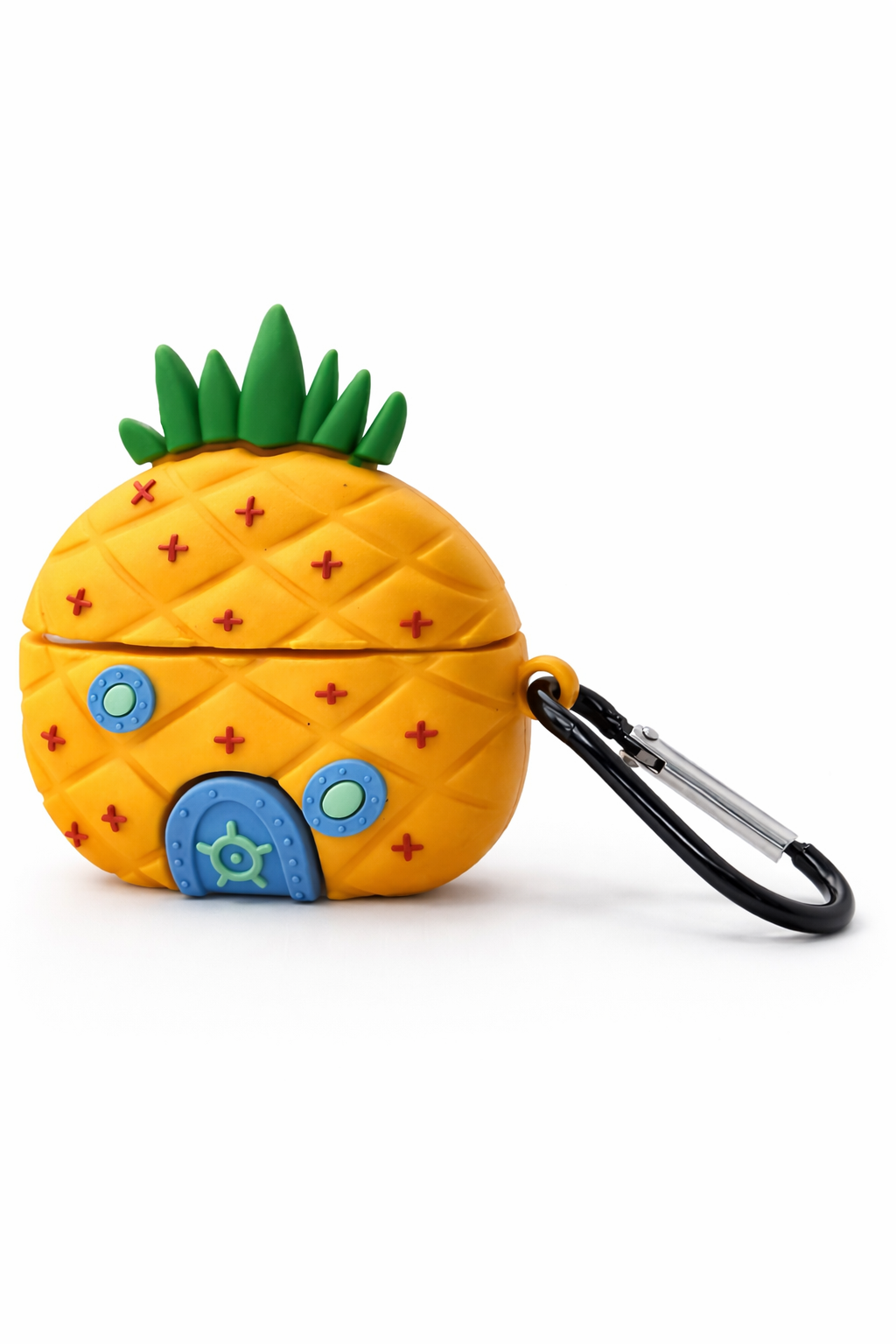 Pineapple-Shaped AirPods Case – Cute Silicone Cover with Keychain