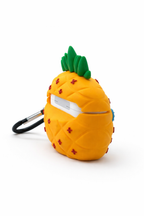 Pineapple-Shaped AirPods Case – Cute Silicone Cover with Keychain