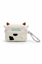 Cow-Shaped AirPods Case with Boba Drink – Cute Silicone Cover with Keychain
