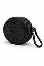 Oreo-Shaped AirPods Case – Cute Silicone Cover with Keychain