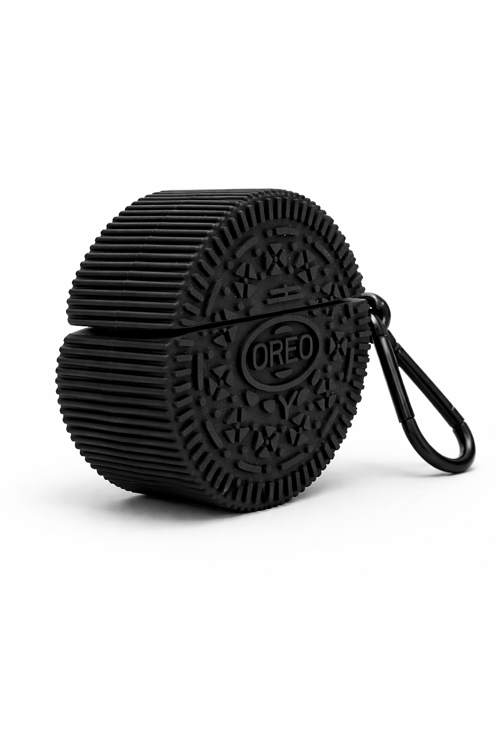 Oreo-Shaped AirPods Case – Cute Silicone Cover with Keychain