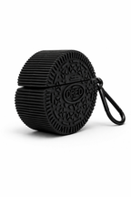 Oreo-Shaped AirPods Case – Cute Silicone Cover with Keychain