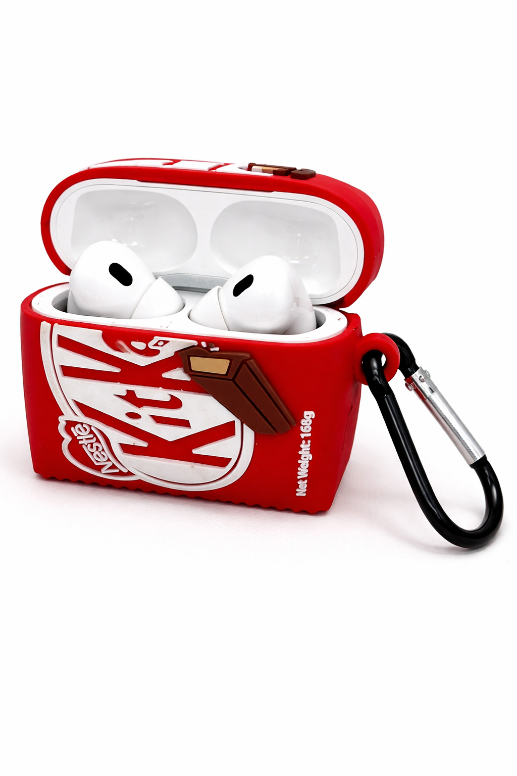 KitKat-Shaped AirPods Case – Silicone Cover with Keychain