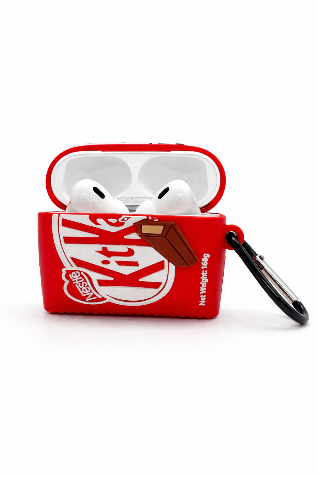 KitKat-Shaped AirPods Case – Silicone Cover with Keychain