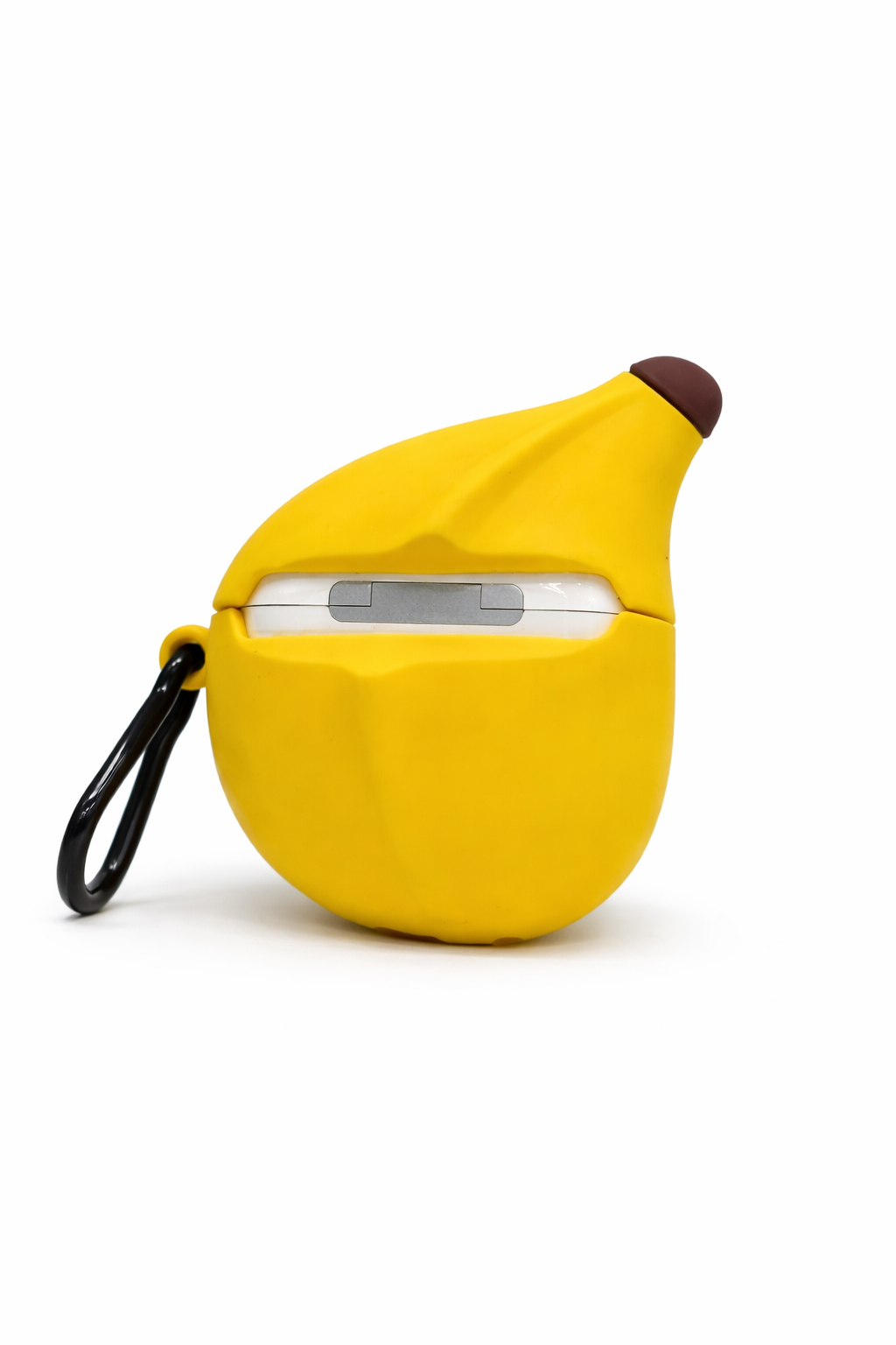 Banana-Shaped AirPods Case – Cute Silicone Cover with Keychain