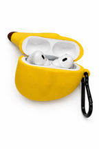 Banana-Shaped AirPods Case – Cute Silicone Cover with Keychain