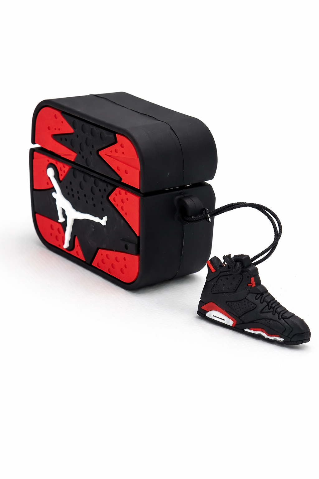 Silicone AirPods Case with Sneaker Charm for Protection and Easy Carry