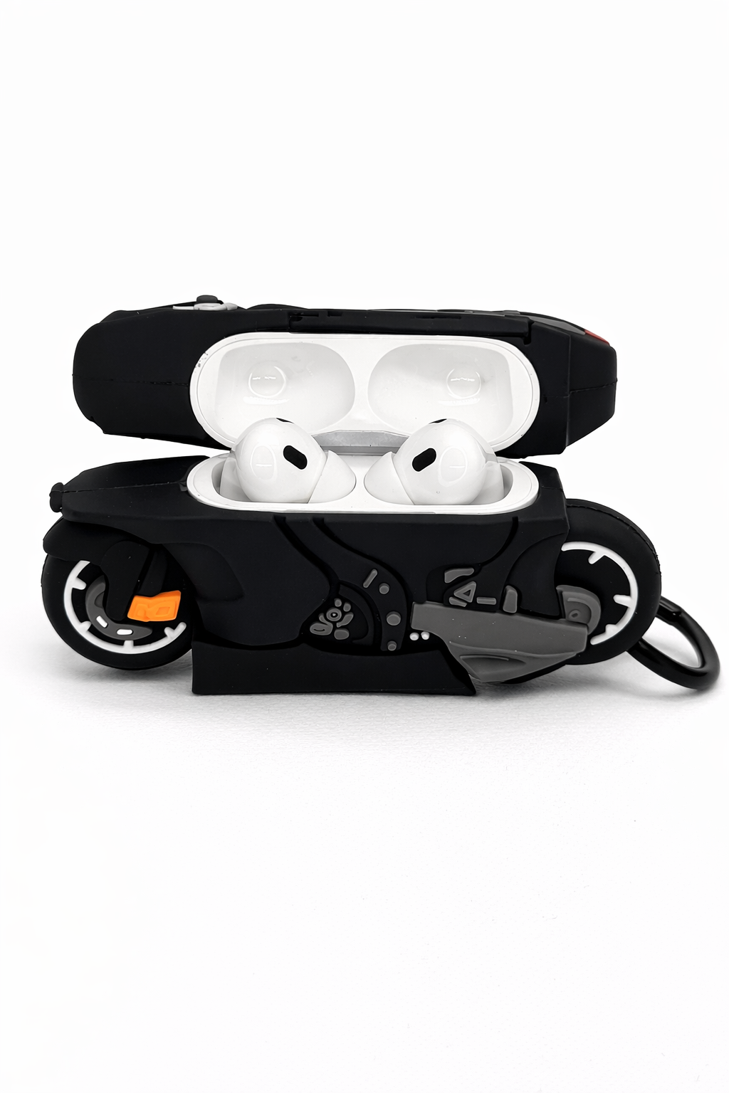 Motorcycle-Shaped Wireless Airpods Case with Keychain