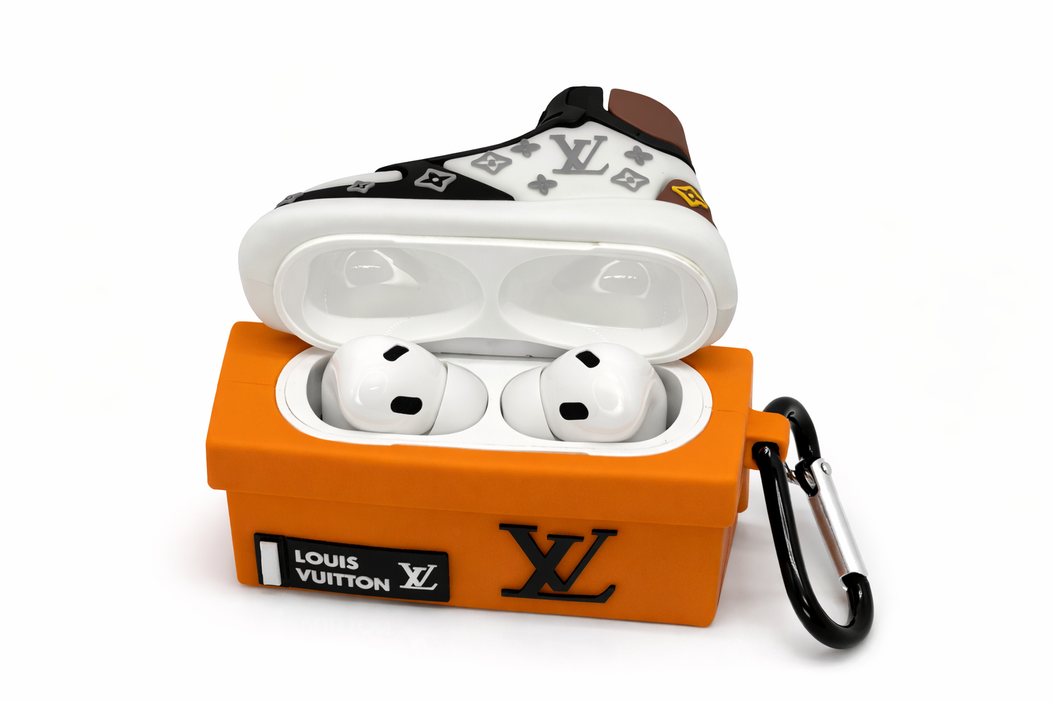 High-Top Sneaker-Shaped Wireless Airpods Case with Keychain