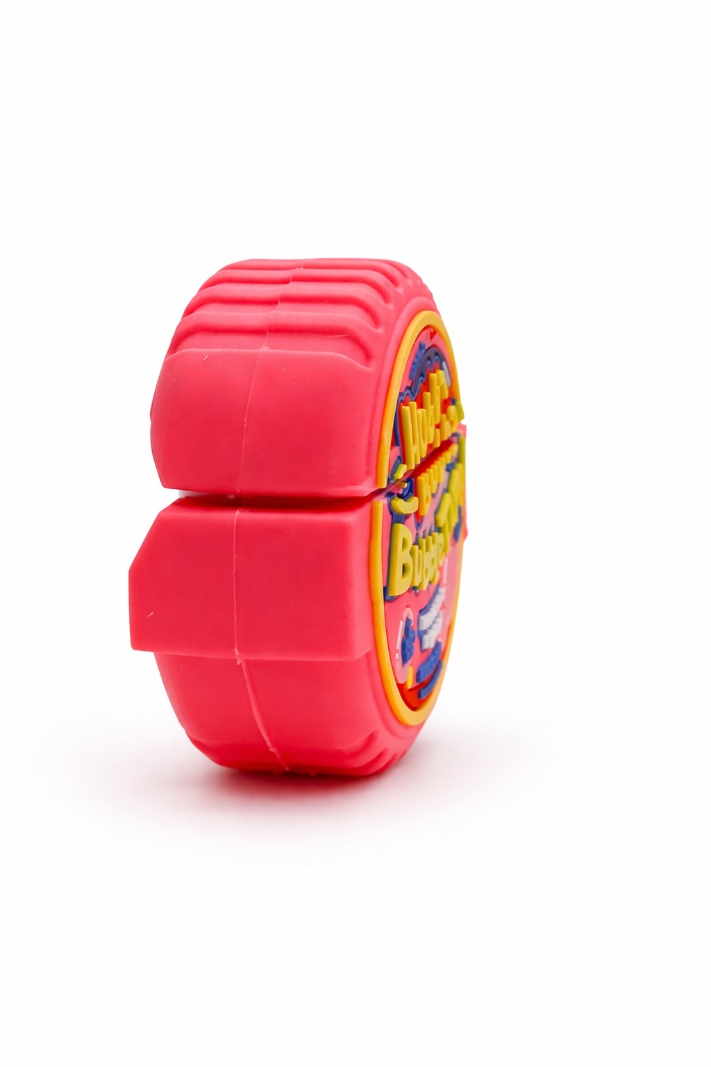 Bubble Gum Tape-Shaped AirPods Case with Keychain, Soft Silicone Design
