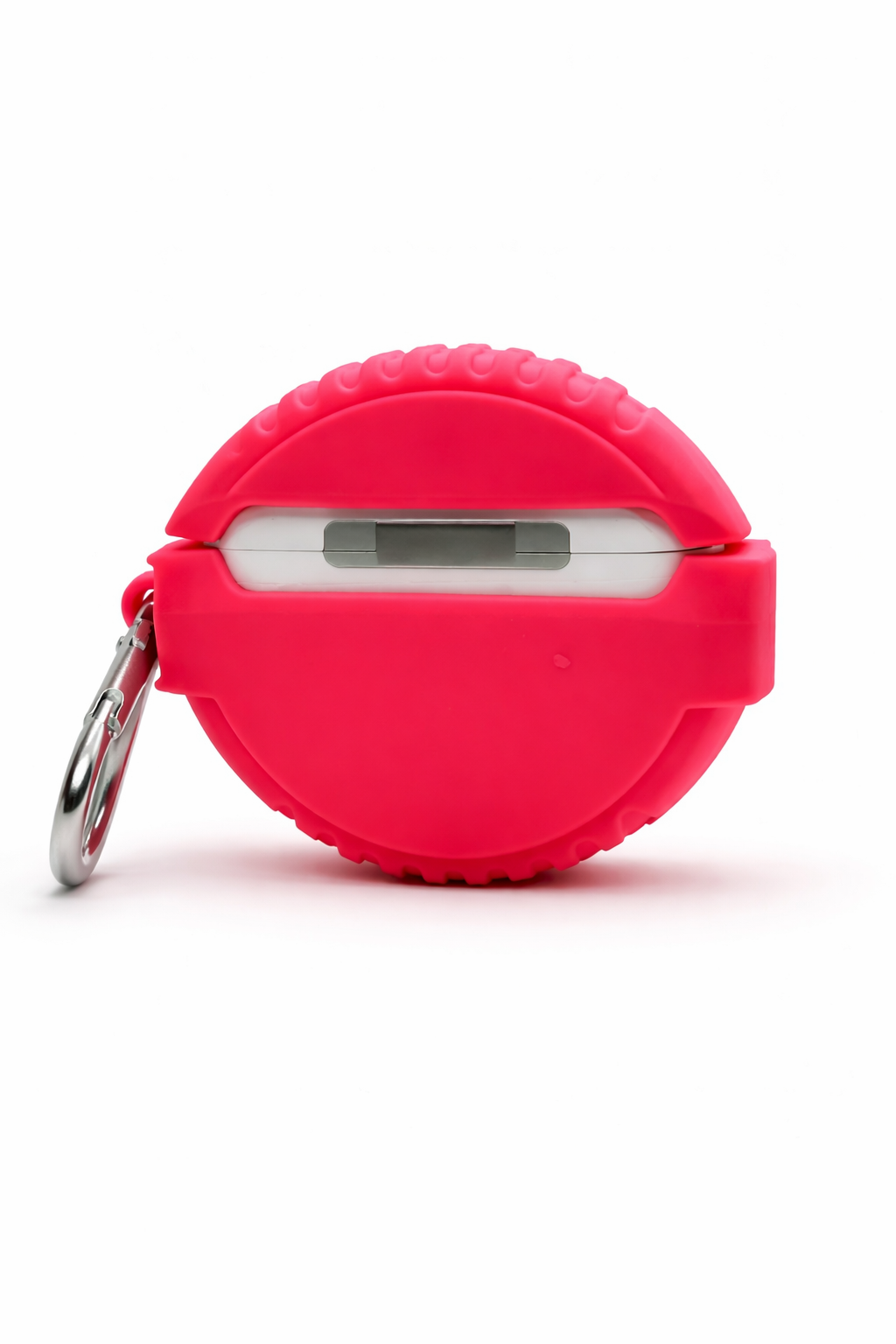 Bubble Gum Tape-Shaped AirPods Case with Keychain, Soft Silicone Design