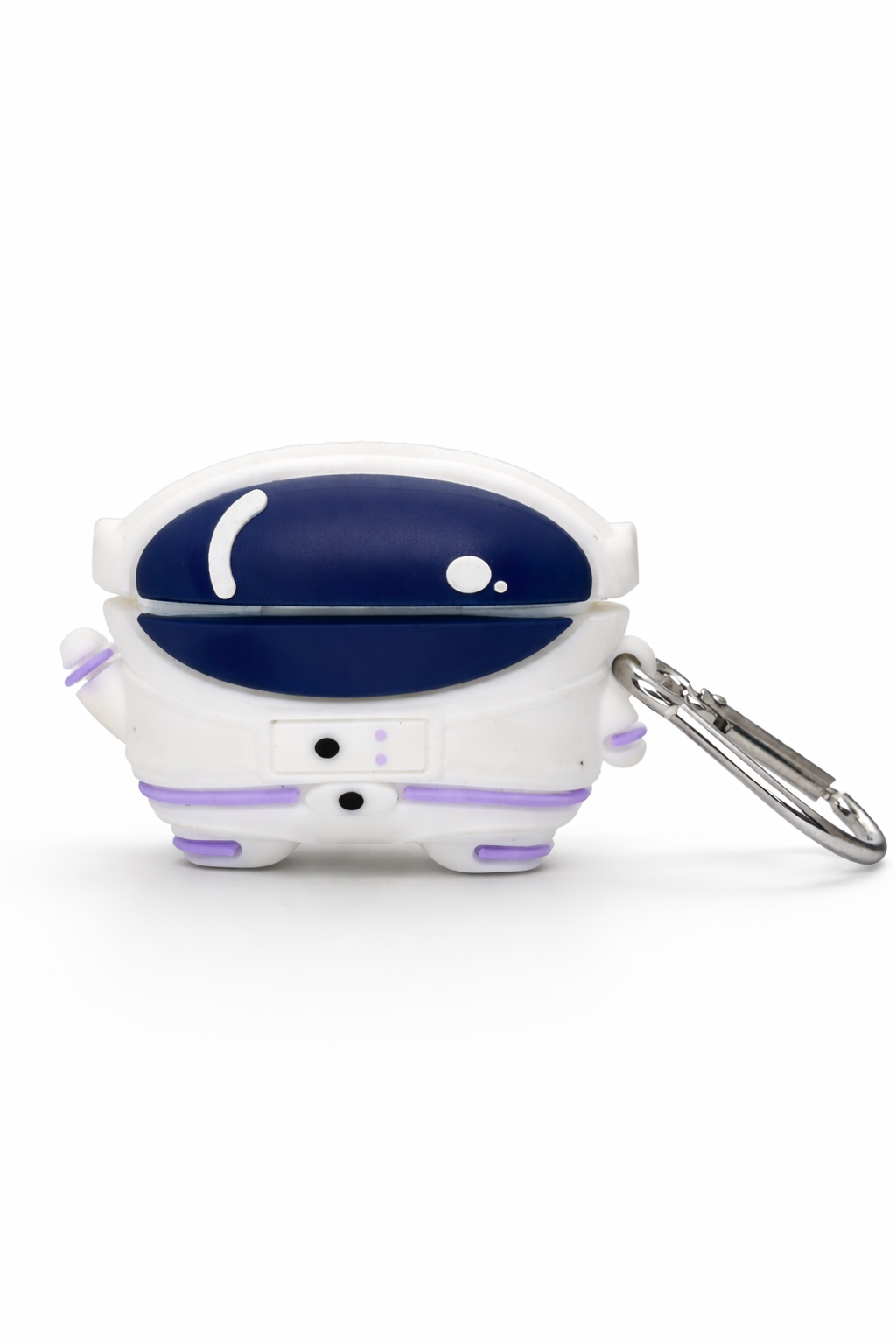 Astronaut Shaped AirPods Case with Keychain, Soft Silicone Design