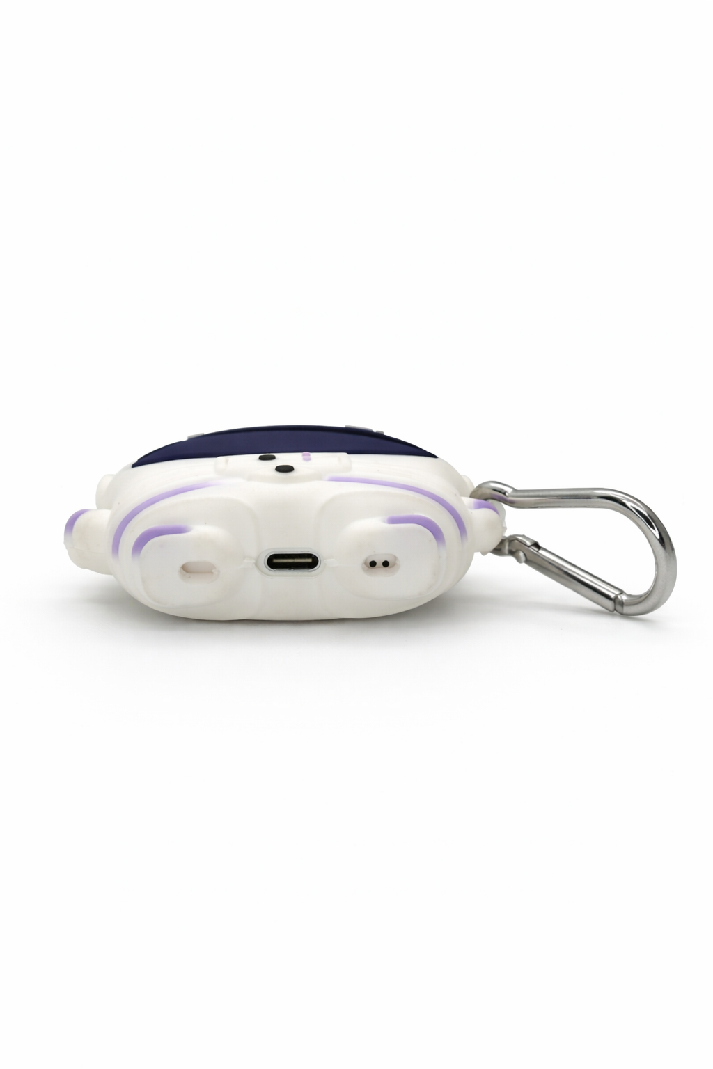Astronaut Shaped AirPods Case with Keychain, Soft Silicone Design