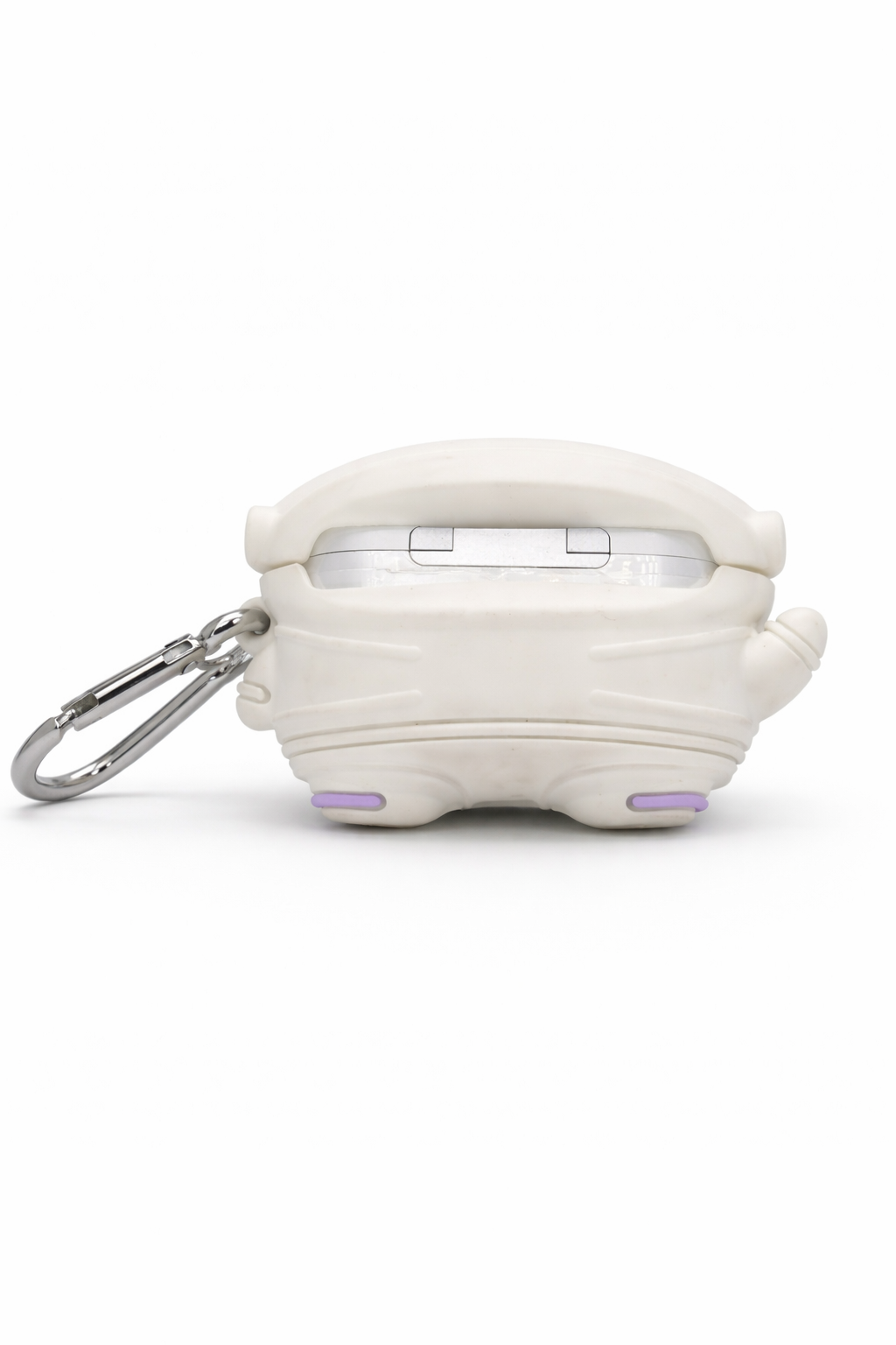 Astronaut Shaped AirPods Case with Keychain, Soft Silicone Design