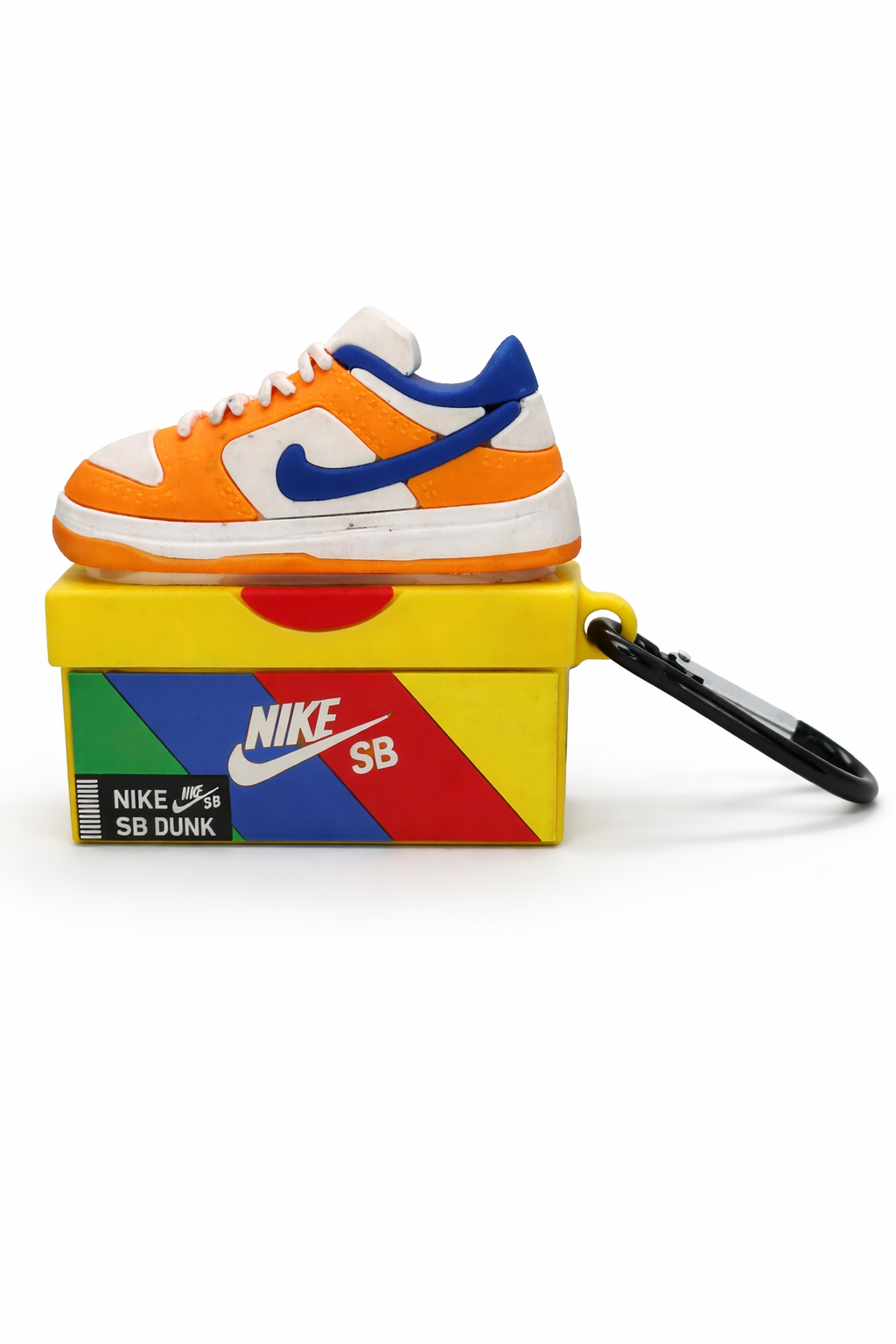 Sneaker Box Shaped AirPods Case with Keychain, Durable Silicone Design