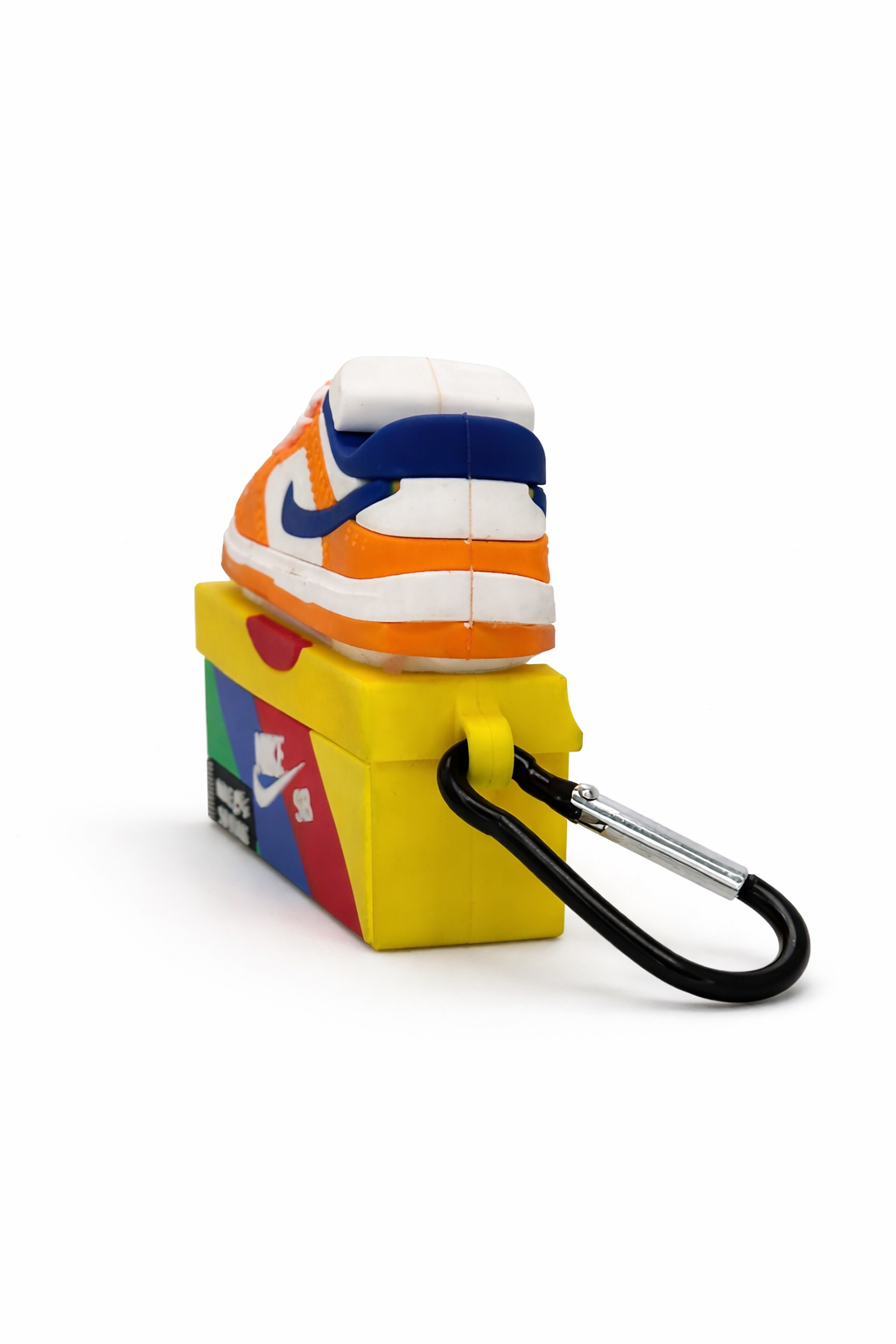 Sneaker Box Shaped AirPods Case with Keychain, Durable Silicone Design