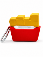 Fries Box Shaped AirPods Case with Keychain, Soft Silicone Protection