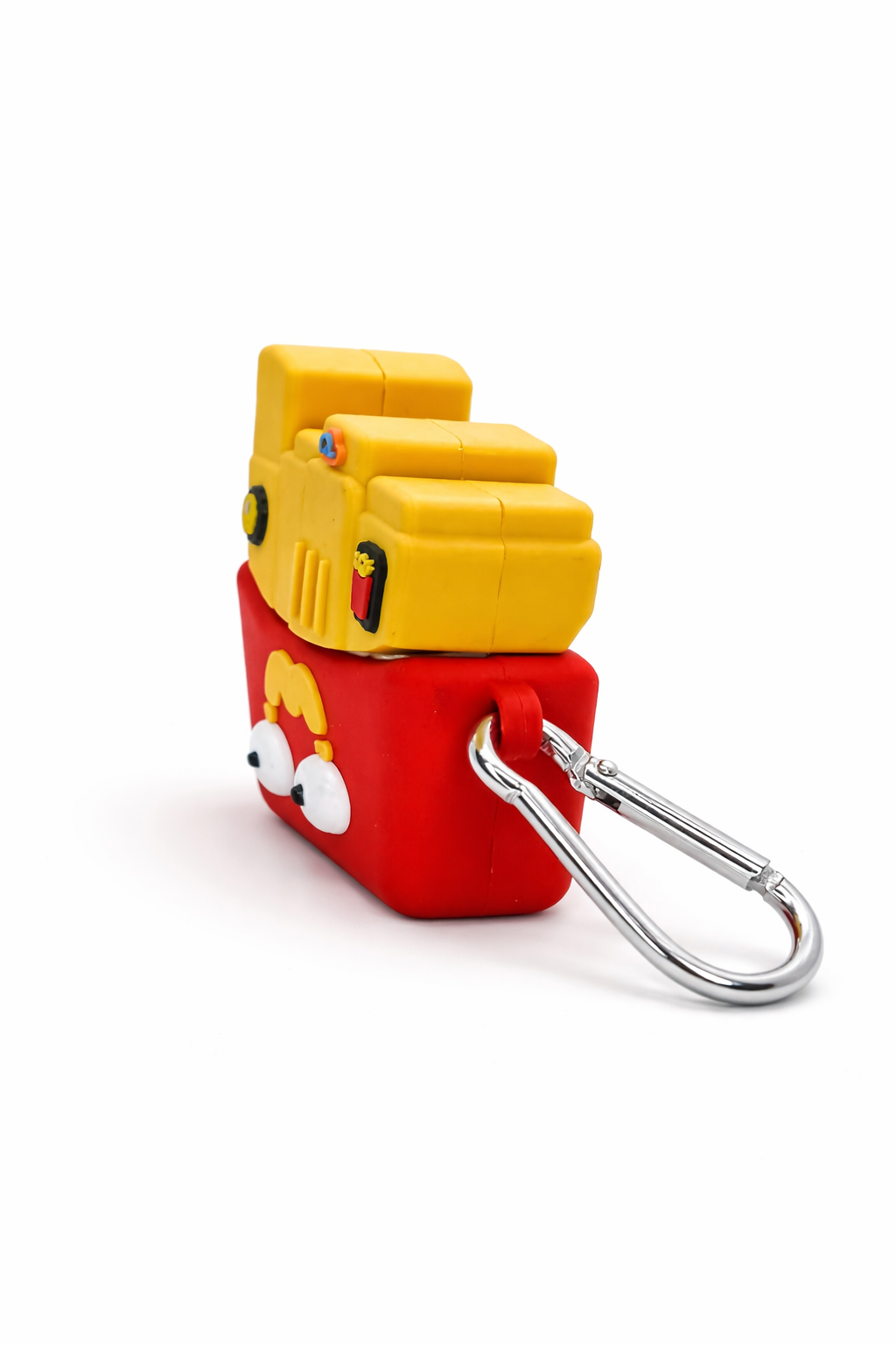 Fries Box Shaped AirPods Case with Keychain, Soft Silicone Protection