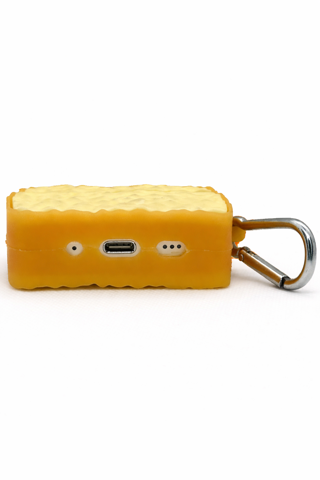 Bread Loaf Shaped AirPods Case with Keychain, Soft Silicone Protection