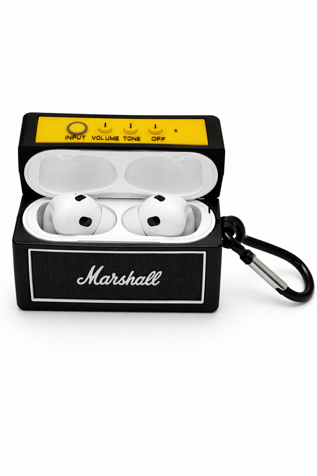 Speaker Shaped AirPods Case with Keychain, Soft Silicone Protection