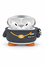 Cartoon Duck-Shaped Wireless Airpods Case with Keychain