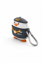 Cartoon Duck-Shaped Wireless Airpods Case with Keychain